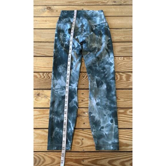 Lululemon Athletica Tie Dye High Rise Align Leggings Size 4 Women’s Green - Picture 5 of 8